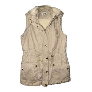 Charlotte Russe Utility Vest with Hood Woman’s Size Medium Khaki